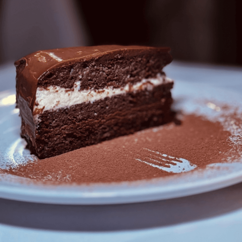 Pastel de chocolate con crema