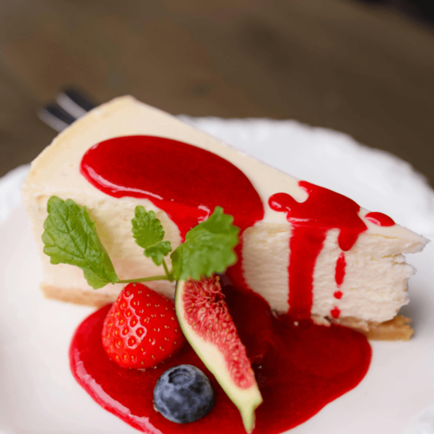 Pay de queso con fresa