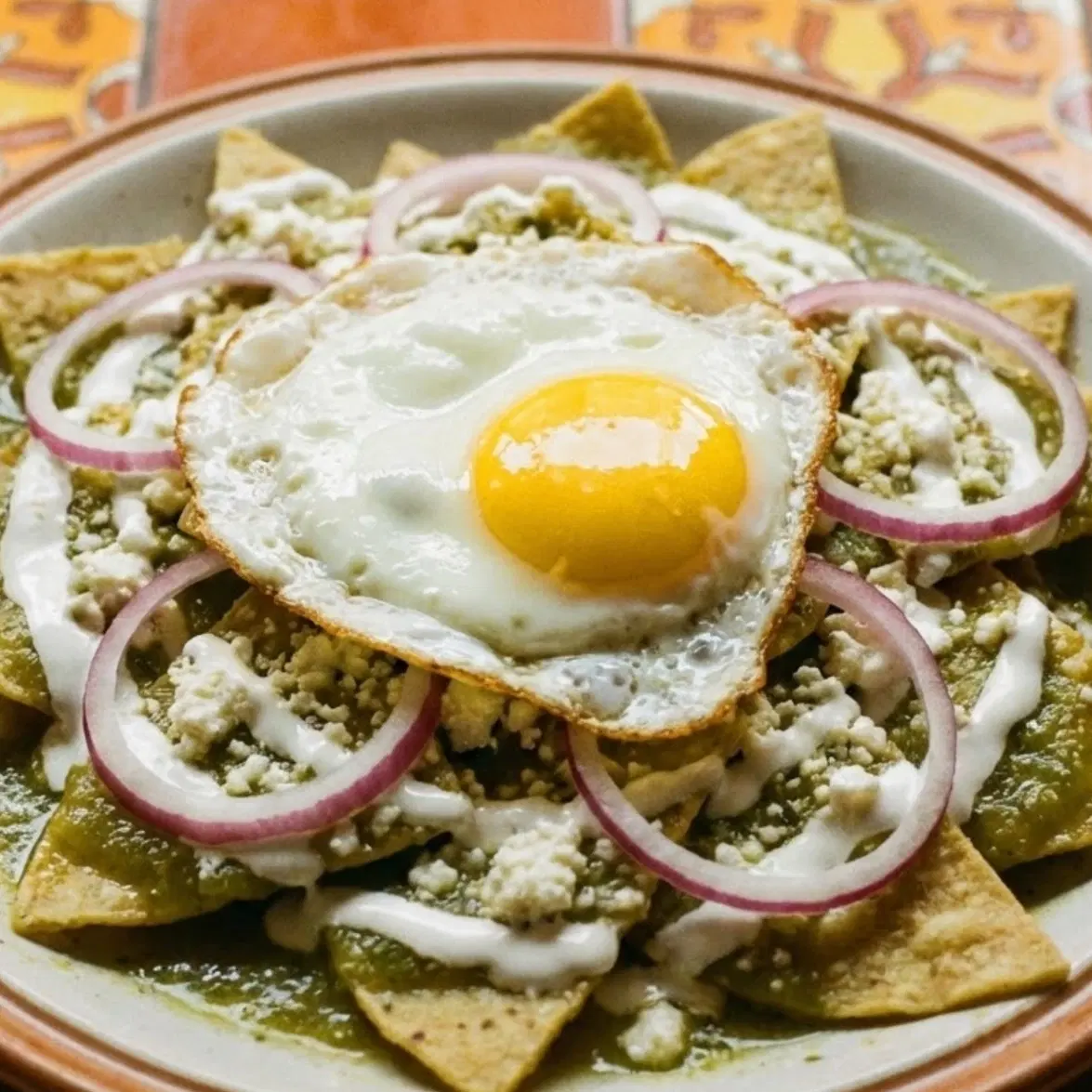 Chilaquiltes con huevo